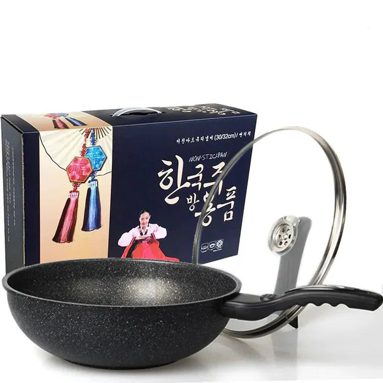 Korean Non-Stick Stone Frying Pan for Induction & Gas Anti Spier