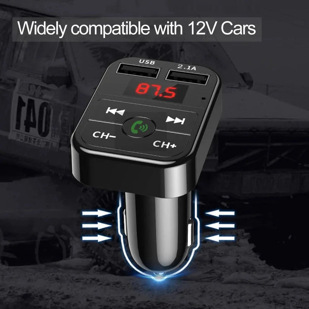 Car Bluetooth 5.0 FM Transmitter Wireless Adapter Anti Spier