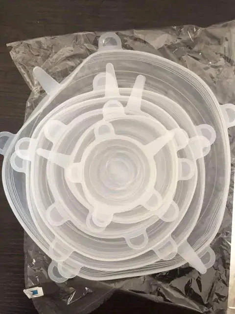 Silicone Stretch Lids Reusable Airtight Food Wrap Covers Anti Spier
