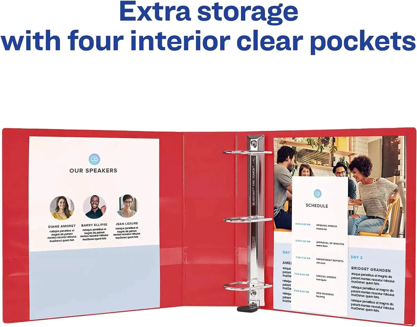 3 Ring Binder- 1" - Red Anti Spier