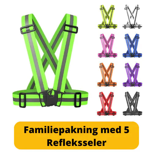 Reflective Vest 5 Pieces - Family Pack Anti Spier