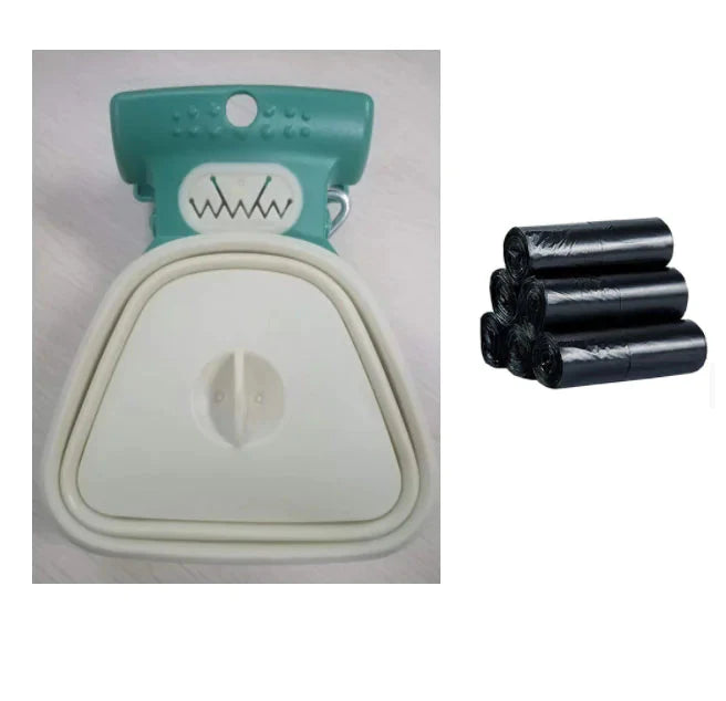 Pet Dog Poop Bag Dispenser with Foldable Poop Scoop Anti Spier