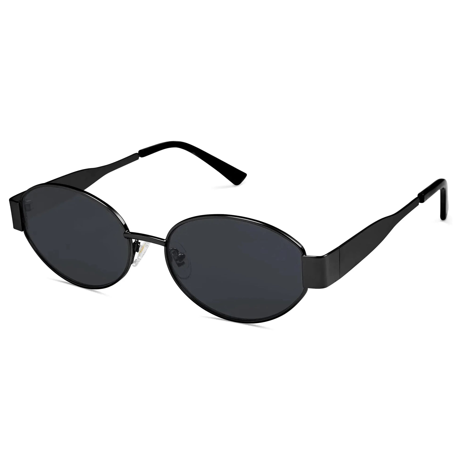 SOJOS Retro Oval Sunglasses for Women Men Trendy Sun Glasses Classic Shades UV400 Protection SJ1217 Gold/Grey Anti Spier