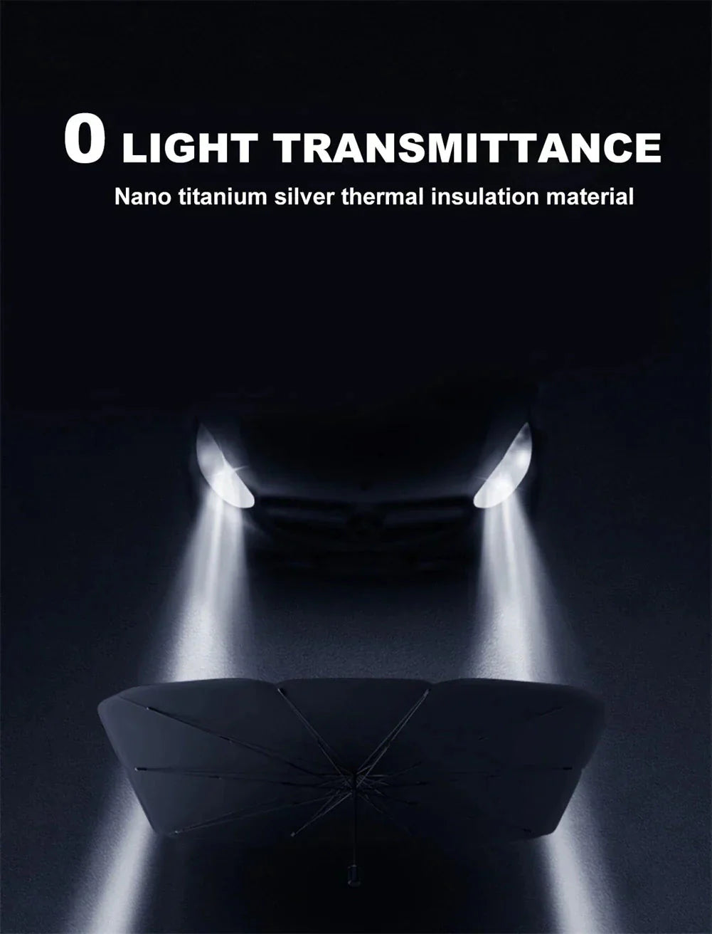 57" Car Windshield Sun Shade Foldable Umbrella Front Window Cover Visor Umbrella Anti Spier