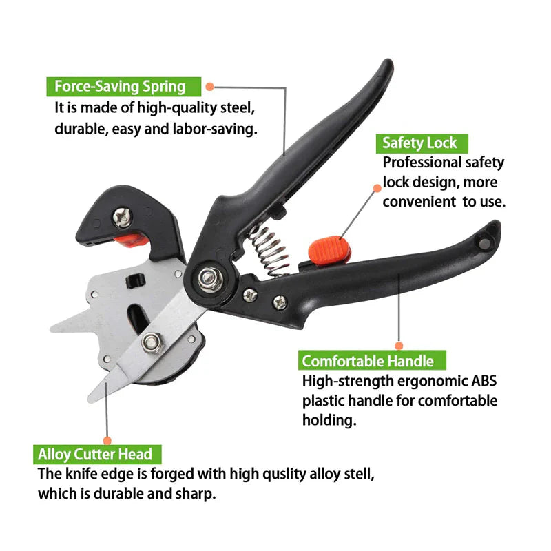 Garden Tree Grafting Knife Pruning Pruner Shears Snip Scissors Cutting Tool Kit Anti Spier