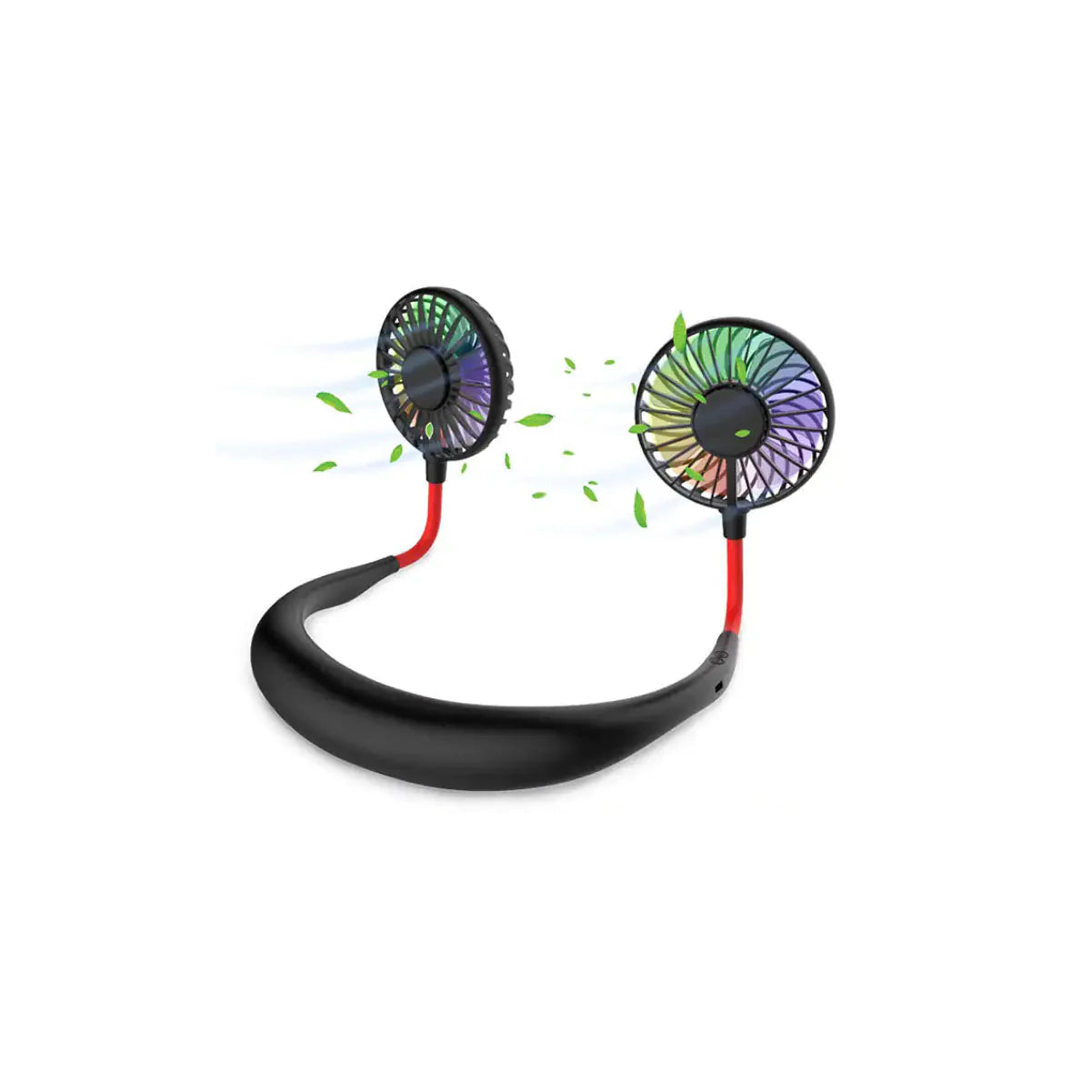 Beat The Heat Double Cool Cordless Breezy Mini Collar Fan Anti Spier