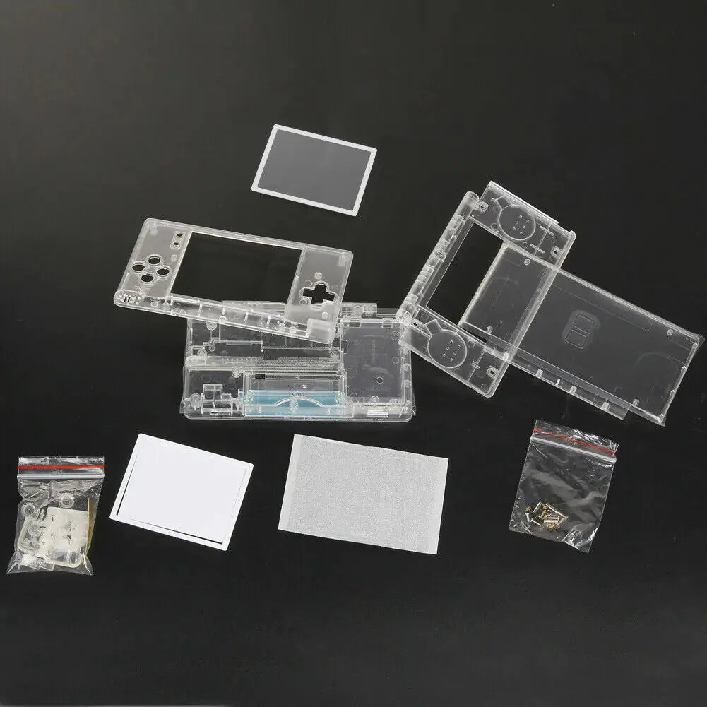 Full Replacement Housing Shell Screen Lens Clear For OEM Nintendo DS Lite NDSL Anti Spier
