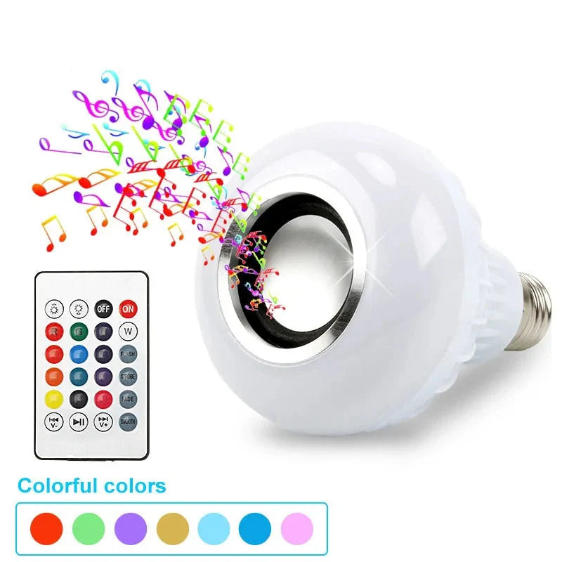 LED Bulb RGB Light Wireless Bluetooth Audio Speaker Anti Spier