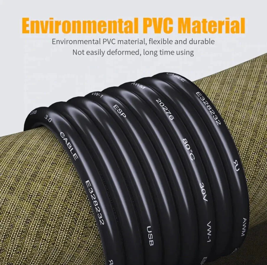 USB 3.0 A Male to A Male Cable Data Transfer Super Speed Power Charger Metal 6FT Anti Spier