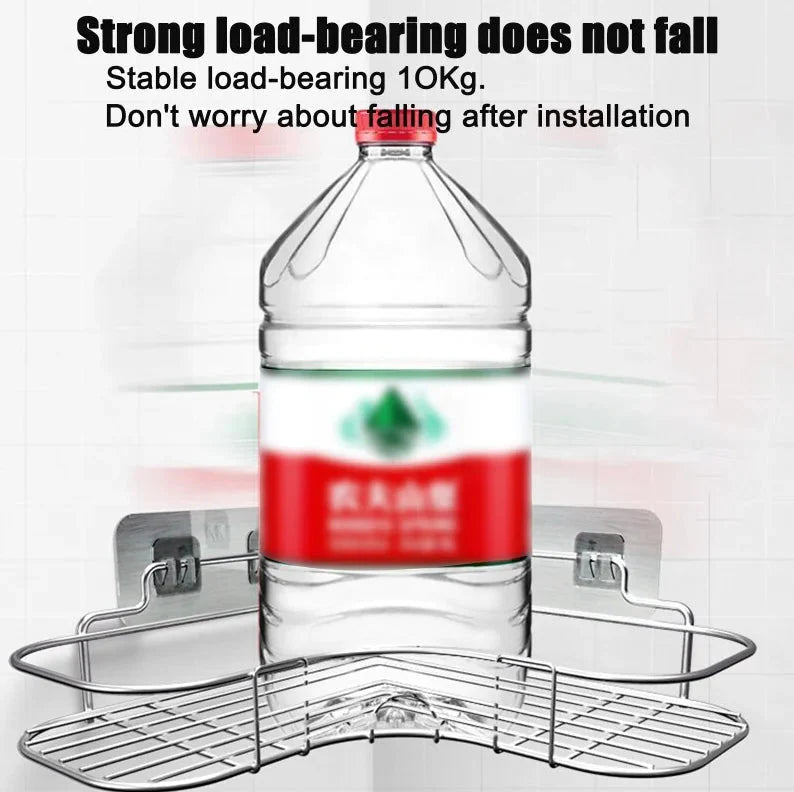 Shower Caddy Shelf Bathroom Corner Bath Storage Holder Organizer Triangular Rack Anti Spier