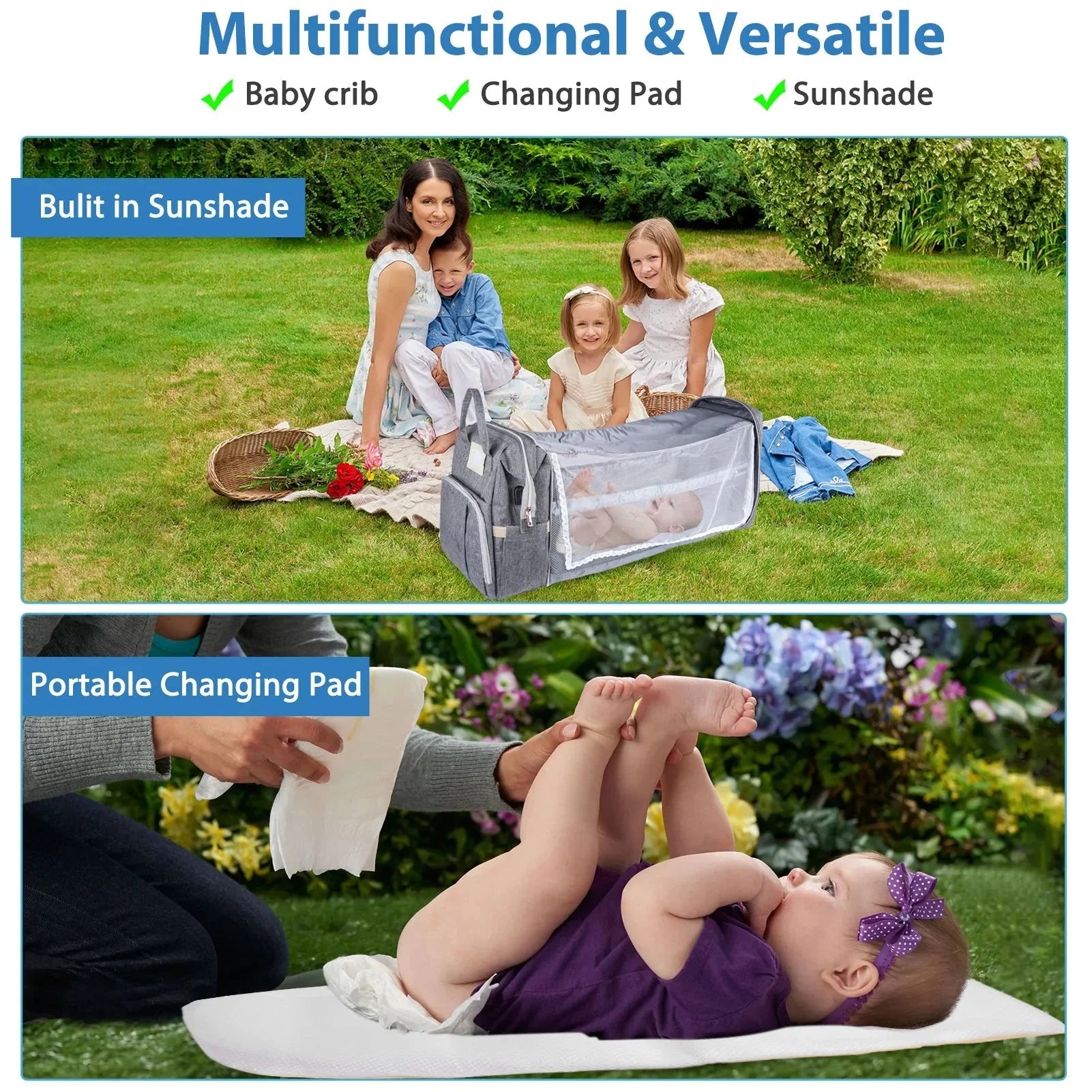 Large Multifunctional Mummy Backpack Anti Spier