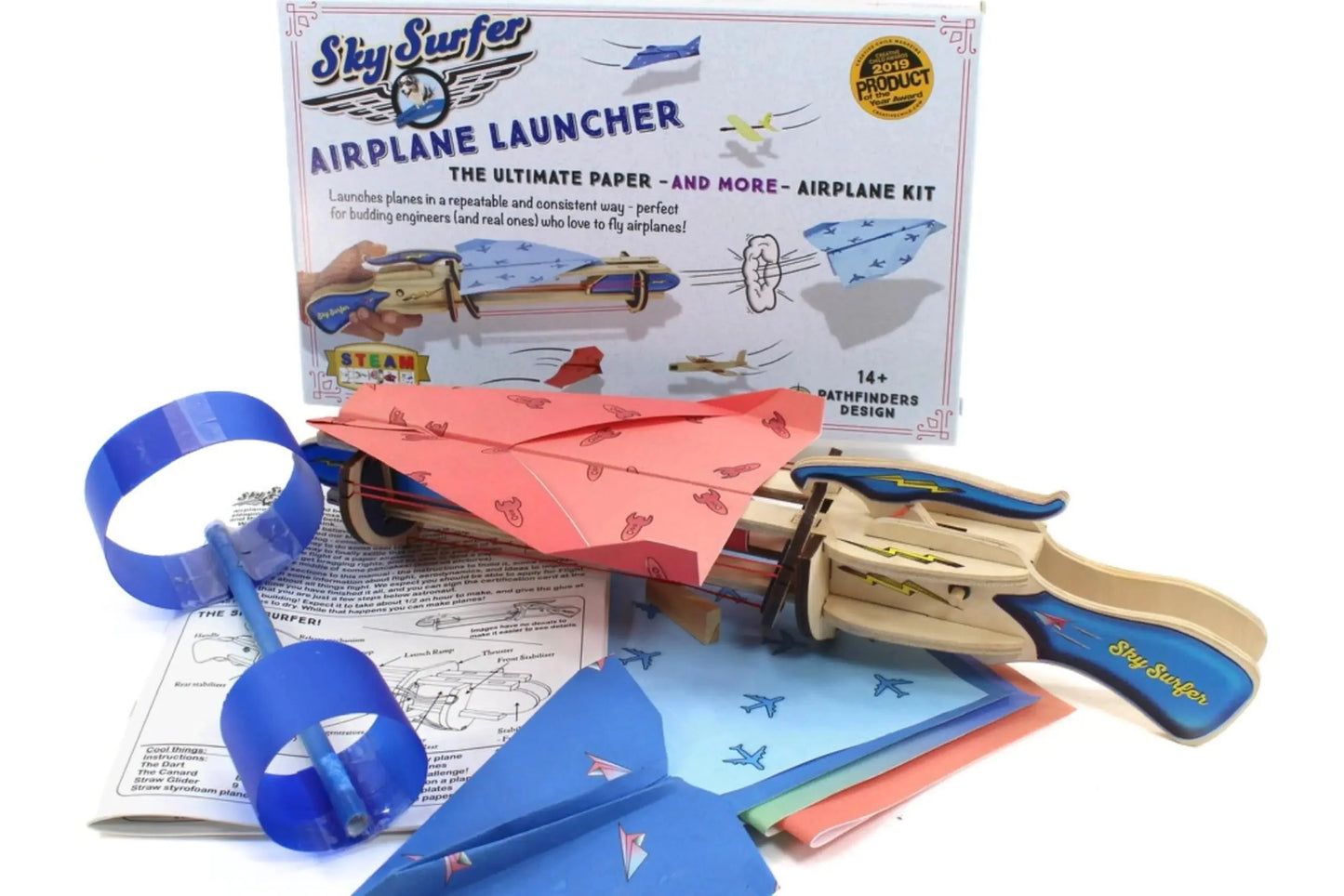 PATHFINDERS STEM kit Airplane Launcher Paper Airplane Engineering kit for Kids Ages 12-14 Wood Building Kits Educational Toys for Kids Science kit for Kids Age 12-14 stem Projects Anti Spier