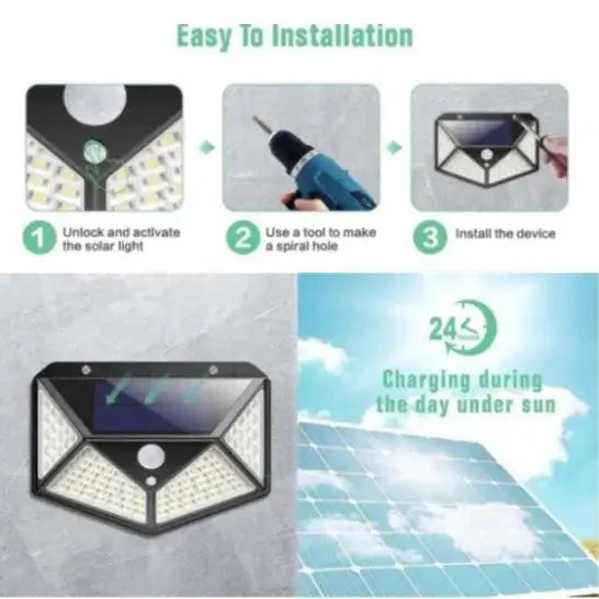 Solar Lamp With Motion Detector Anti Spier