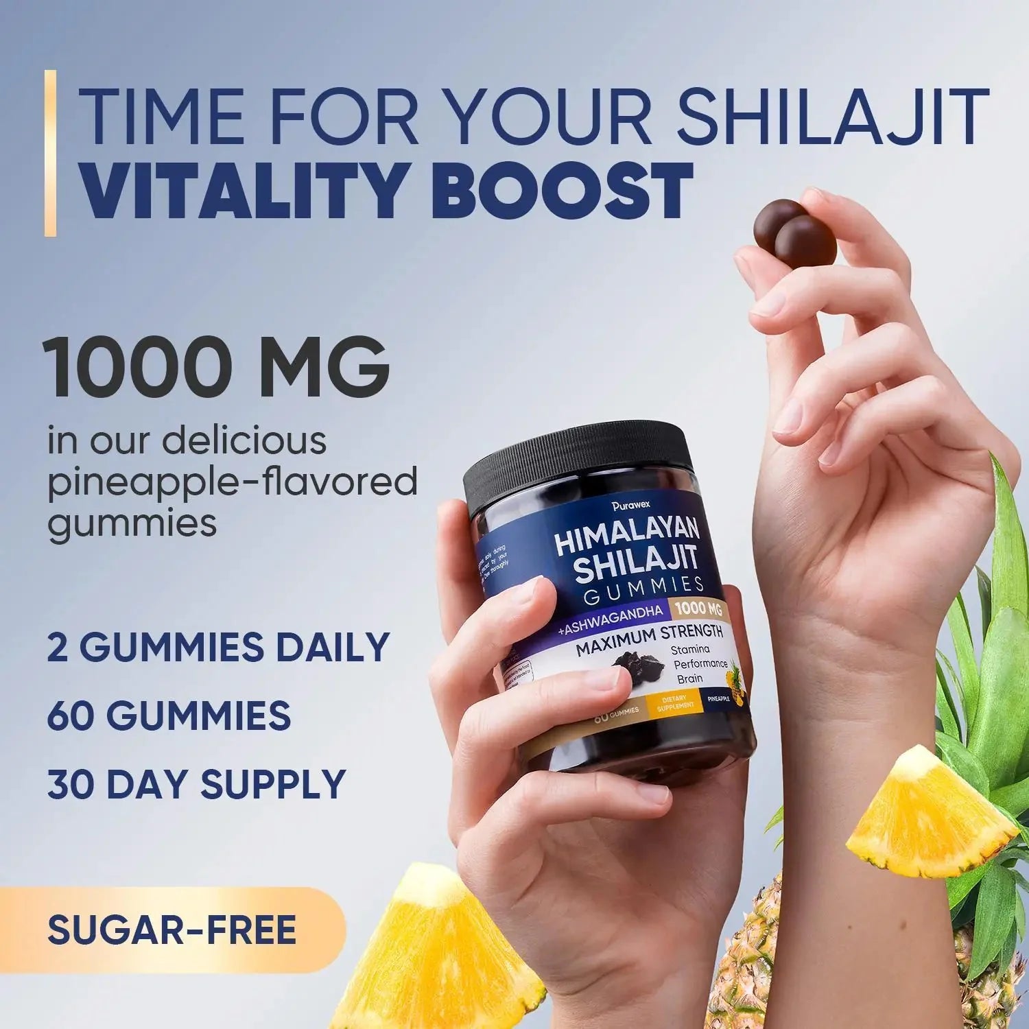 Shilajit Gummies 1000mg, Shilajit Gummies for Men and Women, Energy, Immunity Anti Spier