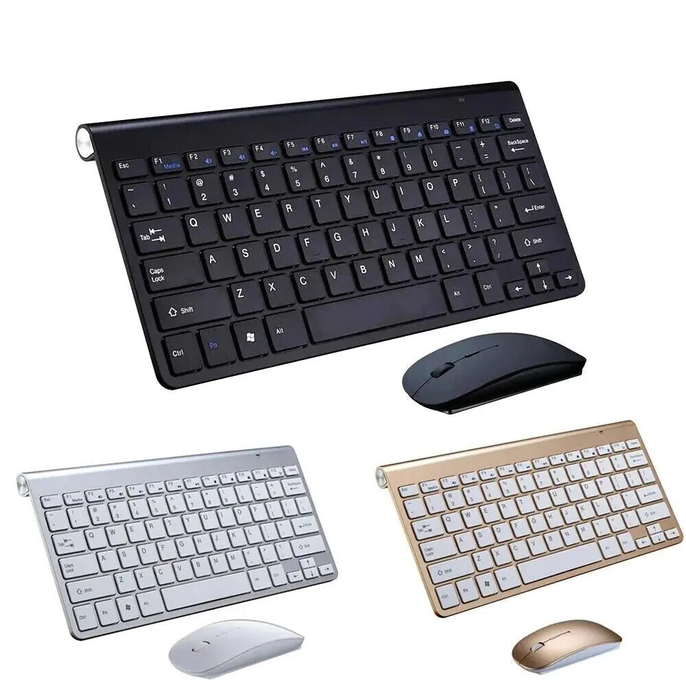 Mini Wireless Keyboard And Mouse Set Waterproof 2.4G For Mac Apple PC Computer Anti Spier