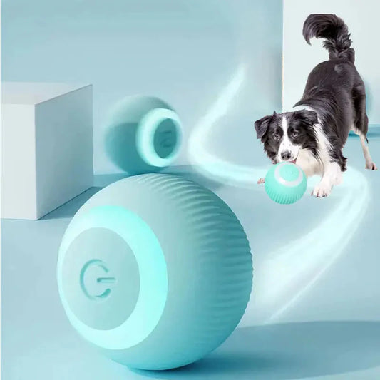 Electric Dog Toys Smart Puppy Ball Toys For Cat Small Dogs Funny Auto Rolling Ball Self-moving Puppy Games Toys Pet Accessories Anti Spier