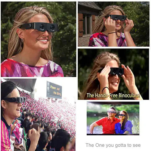 Wearable Binoculars - Hands Free Binoculars And Eye Glasses Together Anti Spier