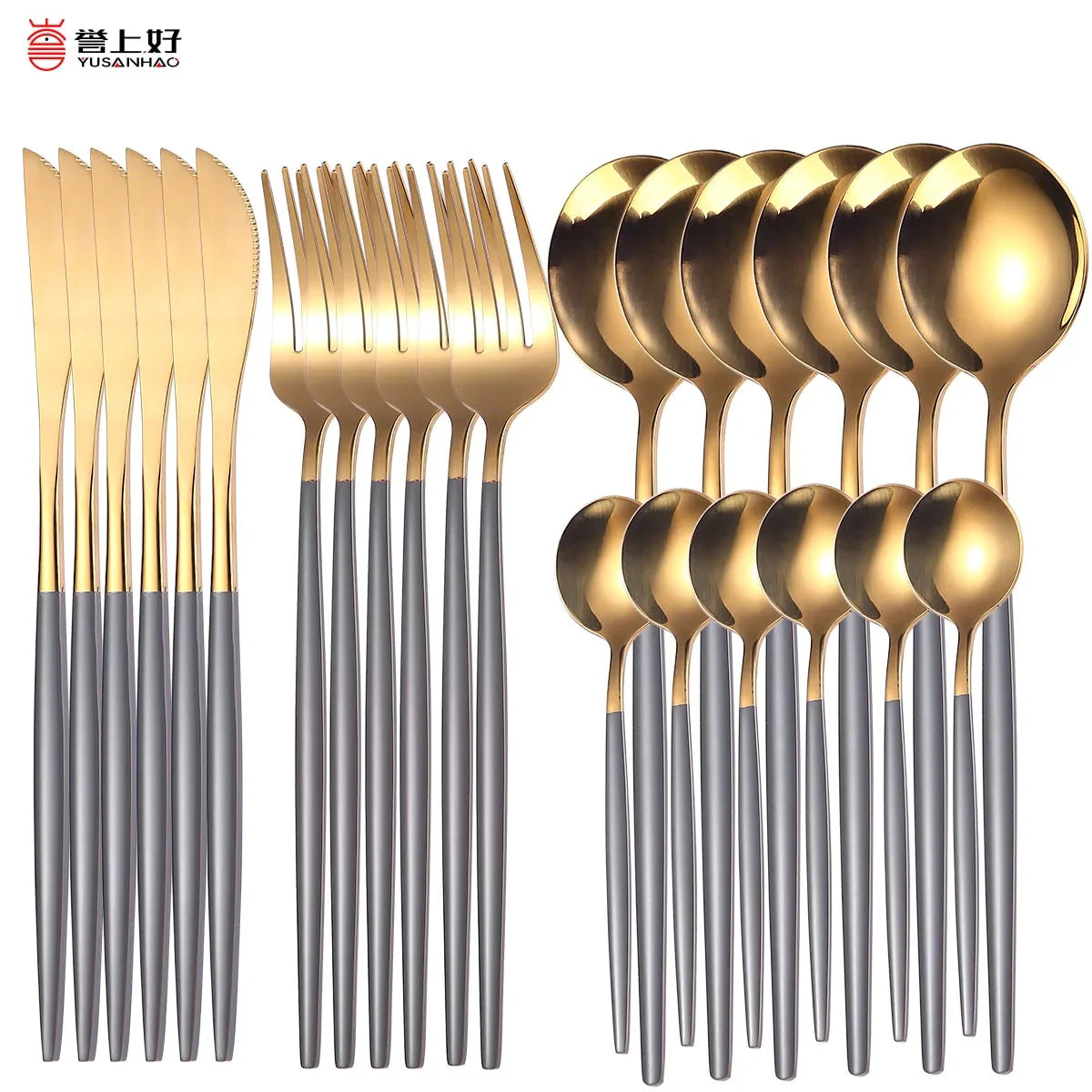 24 Pieces Luxury Cutlery Set Anti Spier
