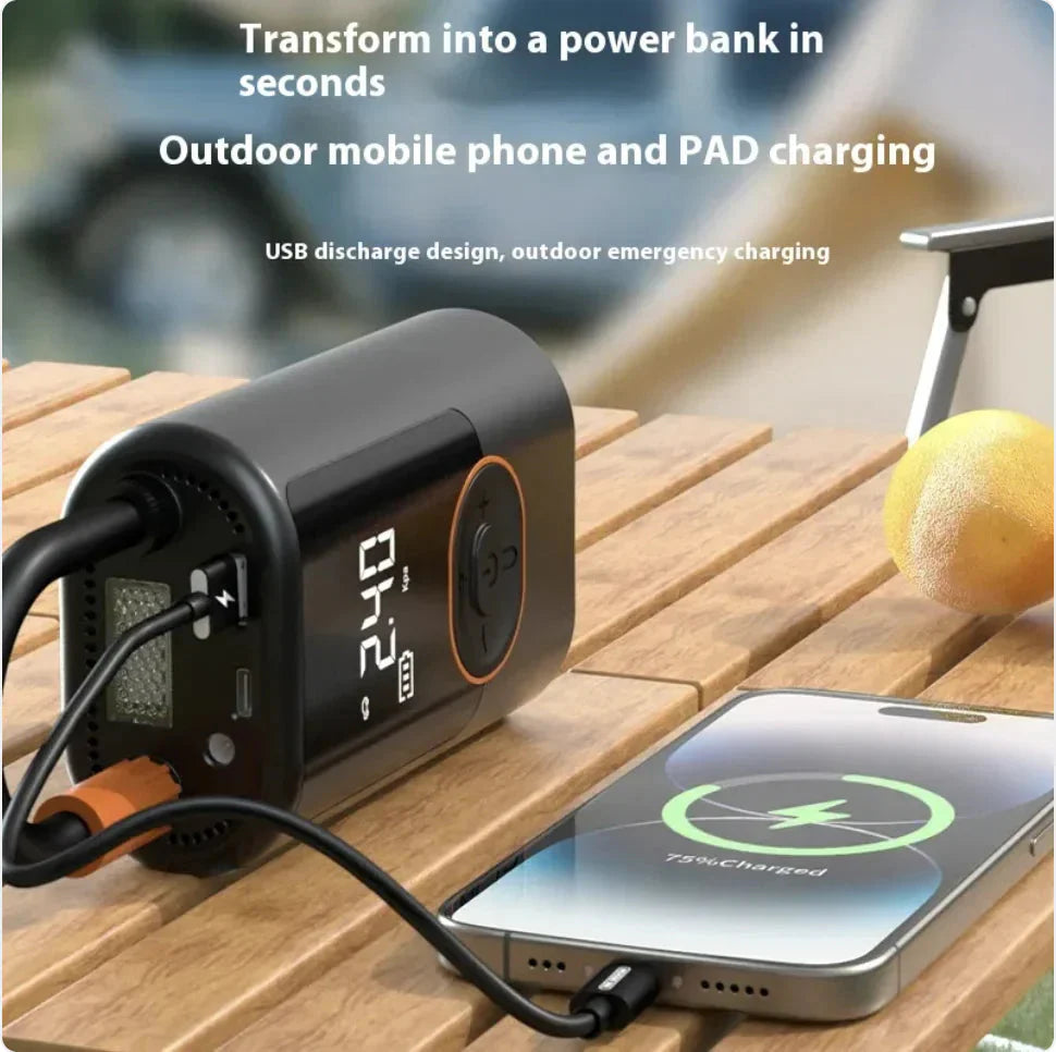 High-Pressure Car Inflator with Fast Charging Anti Spier