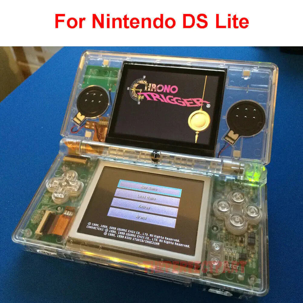 Full Replacement Housing Shell Screen Lens Clear For OEM Nintendo DS Lite NDSL Anti Spier