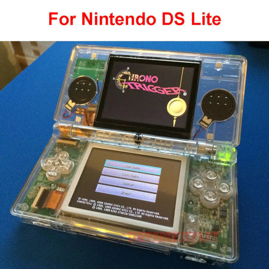 Full Replacement Housing Shell Screen Lens Clear For OEM Nintendo DS Lite NDSL Anti Spier