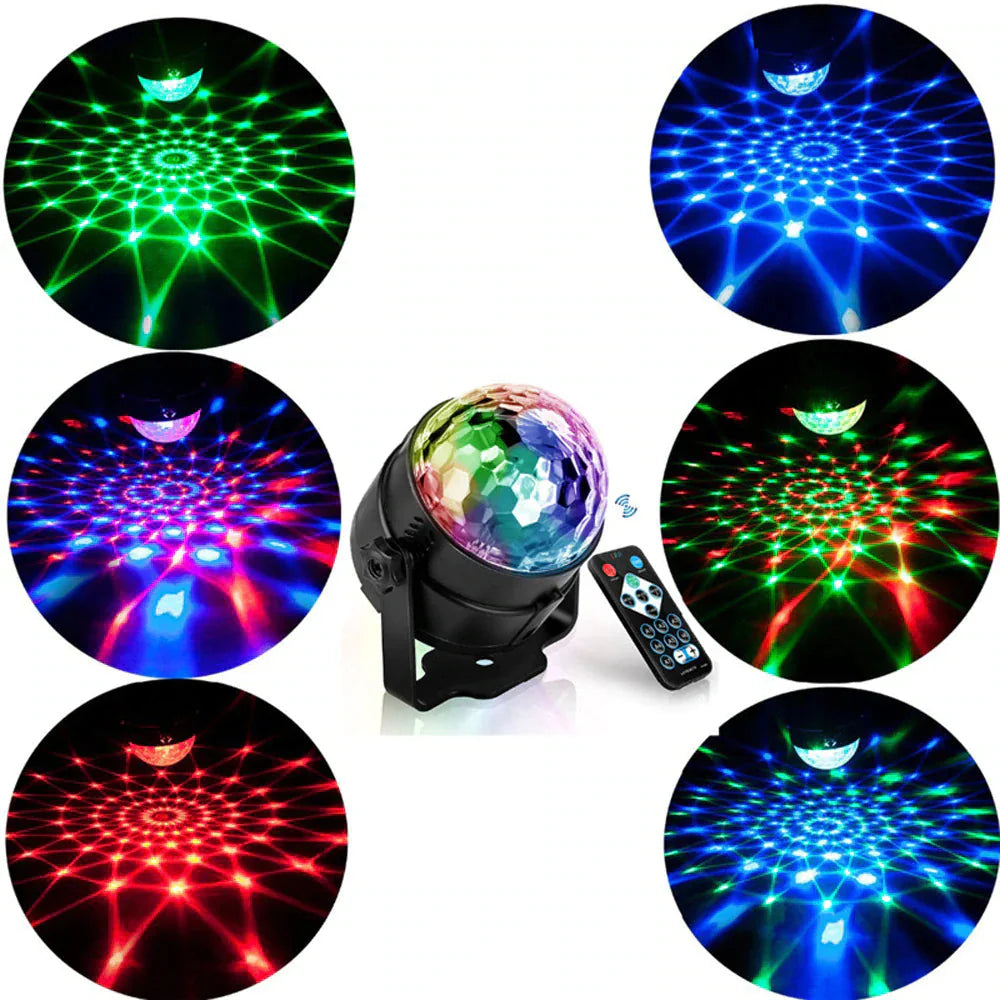Disco Party Lights Strobe LED DJ Ball Sound Activated Bulb Dance Lamp Decoration Anti Spier