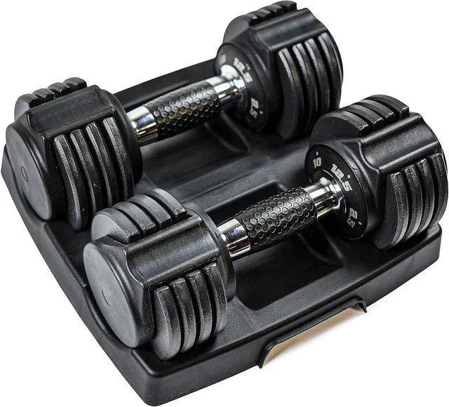 Adjustable Dumbbell with Rotating Handle for Weight Lifting and Fitness Anti Spier