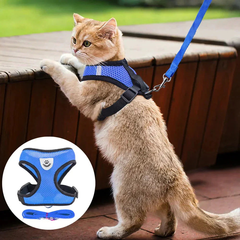 Cat Dog Pet Harness Adjustable Control Vest Dogs Reflective S M L XL Leash Anti Spier