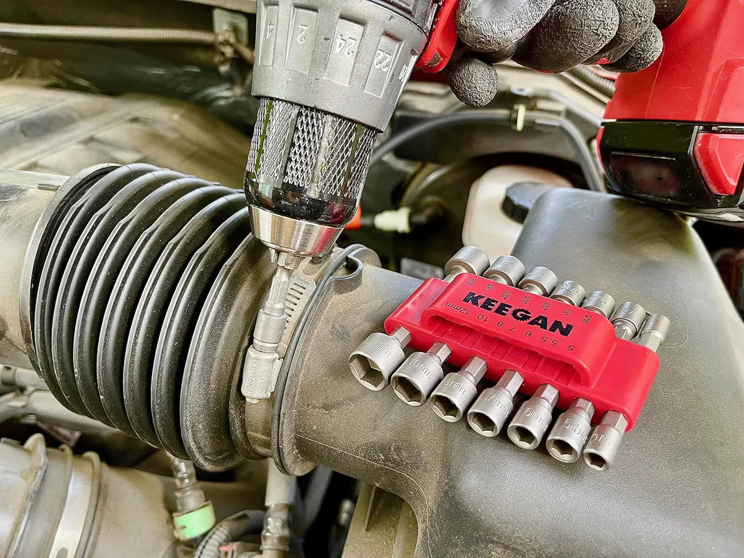 14 PCS Power Nut Driver Bit Set Quick Change MM & SAE Impact 1/4" Hex Shank USA Anti Spier