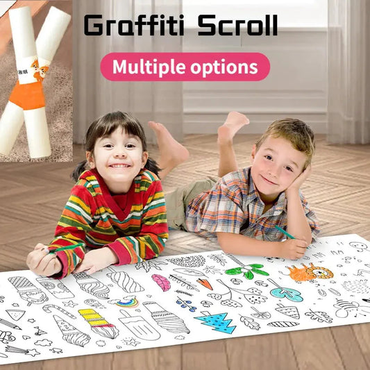 Coloring Paper Roll Graffiti Scroll Puzzle Toy Anti Spier