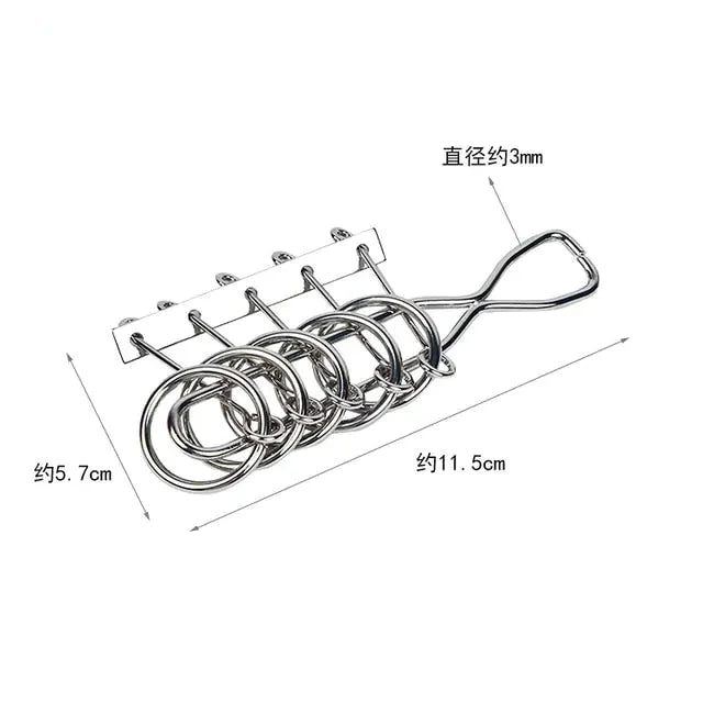 8-Piece Metal Montessori IQ Brain Teaser Puzzle Set for All Ages Anti Spier