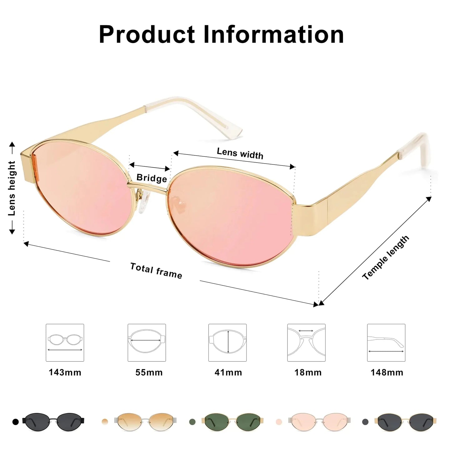SOJOS Retro Oval Sunglasses for Women Men Trendy Sun Glasses Classic Shades UV400 Protection SJ1217 Gold/Grey Anti Spier