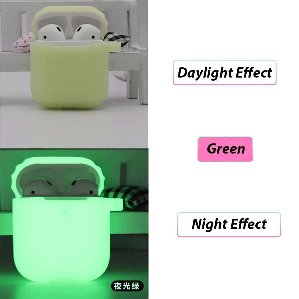 Glow-in-the-Dark Silicone Case for Apple AirPods Pro: Shockproof Protection Anti Spier