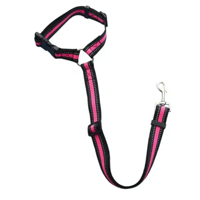 Pet Car Seat Belt & Harness Safety And Style Anti Spier
