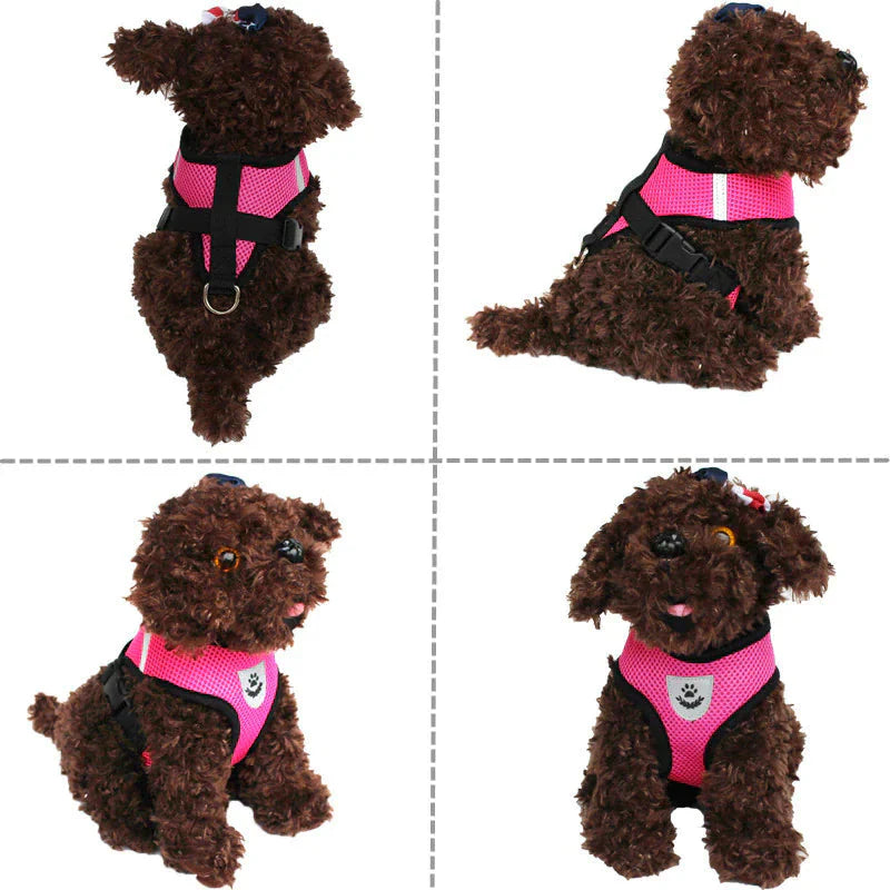 Cat Dog Pet Harness Adjustable Control Vest Dogs Reflective S M L XL Leash Anti Spier