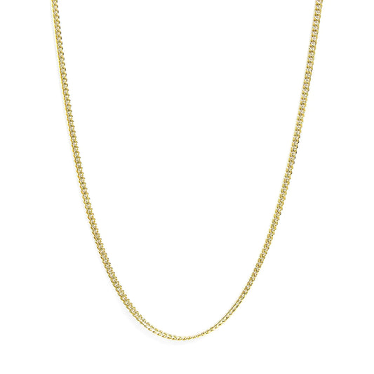 Semi-Solid 14K Yellow Gold 4.5mm Miami Cuban Chain Necklace - Unisex Chain - Anti Spier 