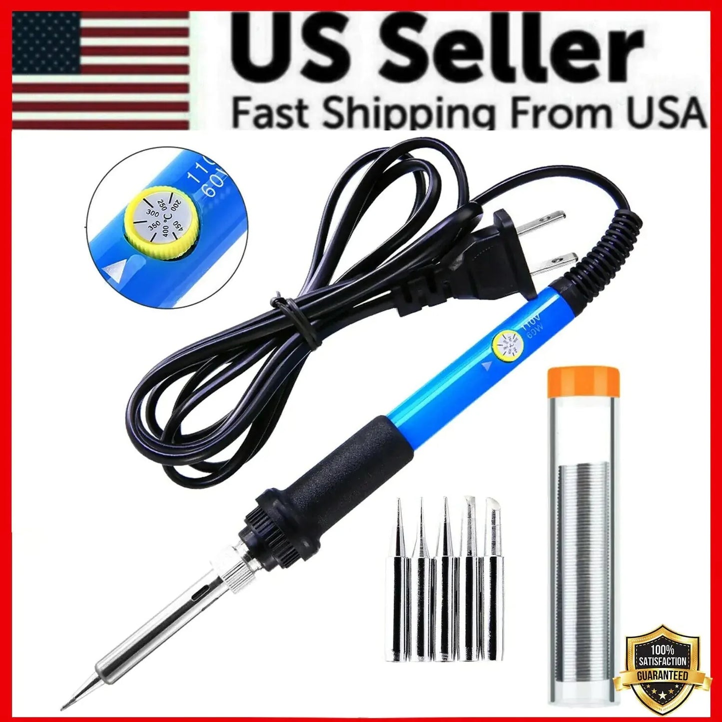 60W Soldering Iron Digital LCD Electric Welding Tools Solder Wire Tweezers Hand Anti Spier