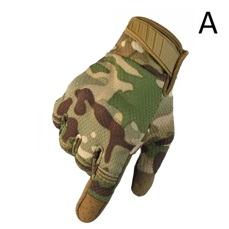 Men Breathable Full Finger Gloves Anti Spier