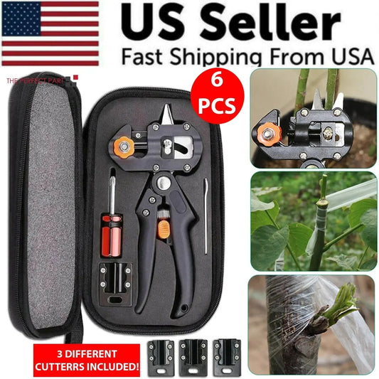 Garden Tree Grafting Knife Pruning Pruner Shears Snip Scissors Cutting Tool Kit Anti Spier