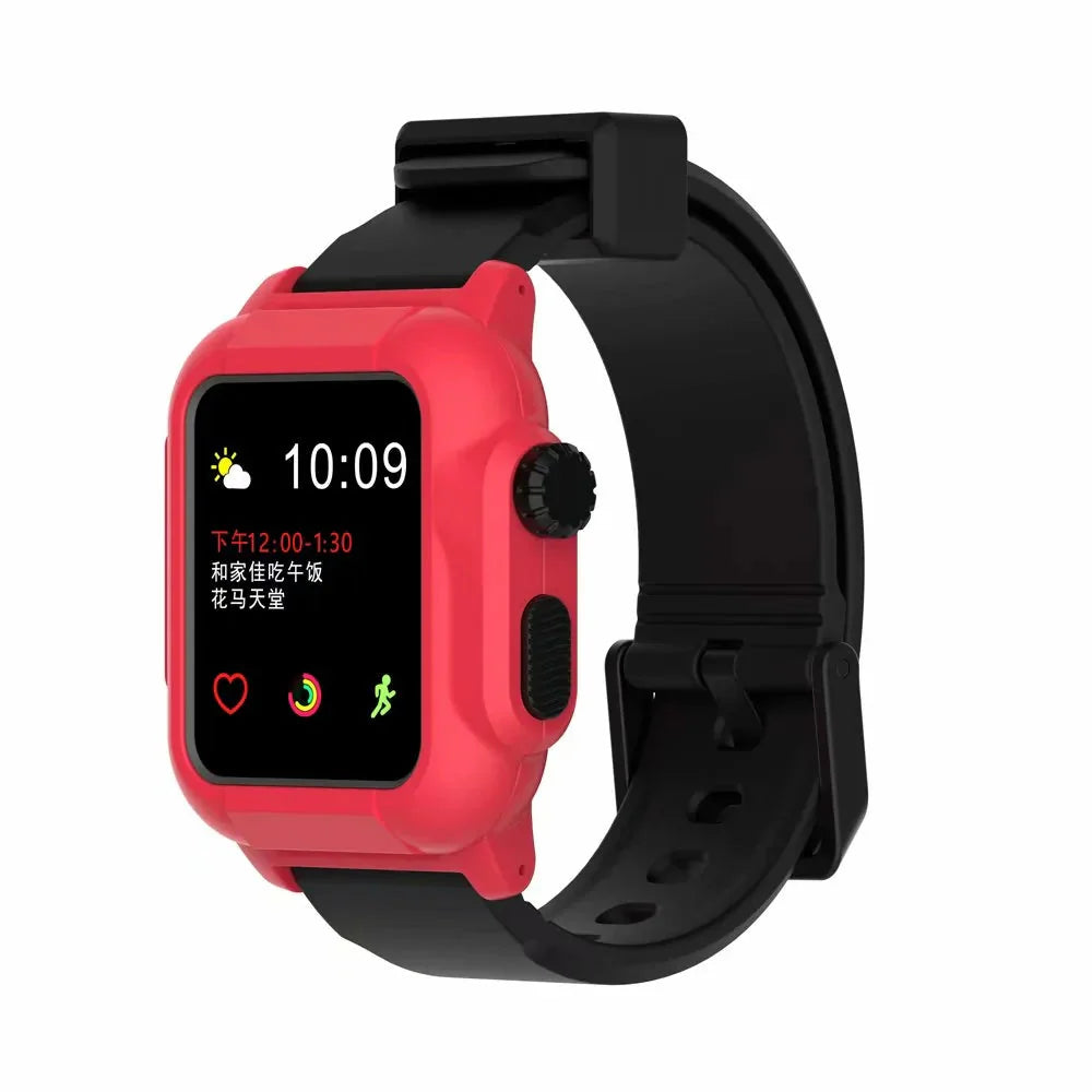 Waterproof Box Case Strap For Apple Watch Anti Spier