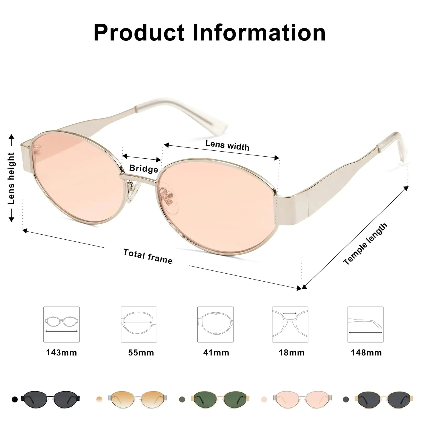 SOJOS Retro Oval Sunglasses for Women Men Trendy Sun Glasses Classic Shades UV400 Protection SJ1217 Light Gold/Light Brown Anti Spier