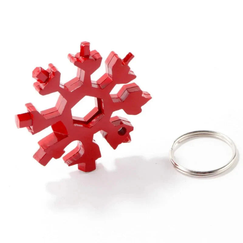 18-in-1 Snowflake Multi-Tool: Outdoor Camping Wrench, Bottle Opener, Screwdriver Anti Spier