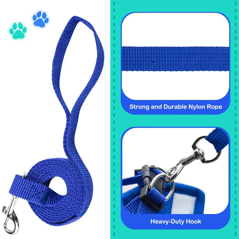 Cat Dog Pet Harness Adjustable Control Vest Dogs Reflective S M L XL Leash Anti Spier
