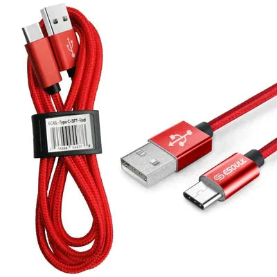 Esoulk 3.3ft Nylon Braided USB Cable For Type-C Anti Spier