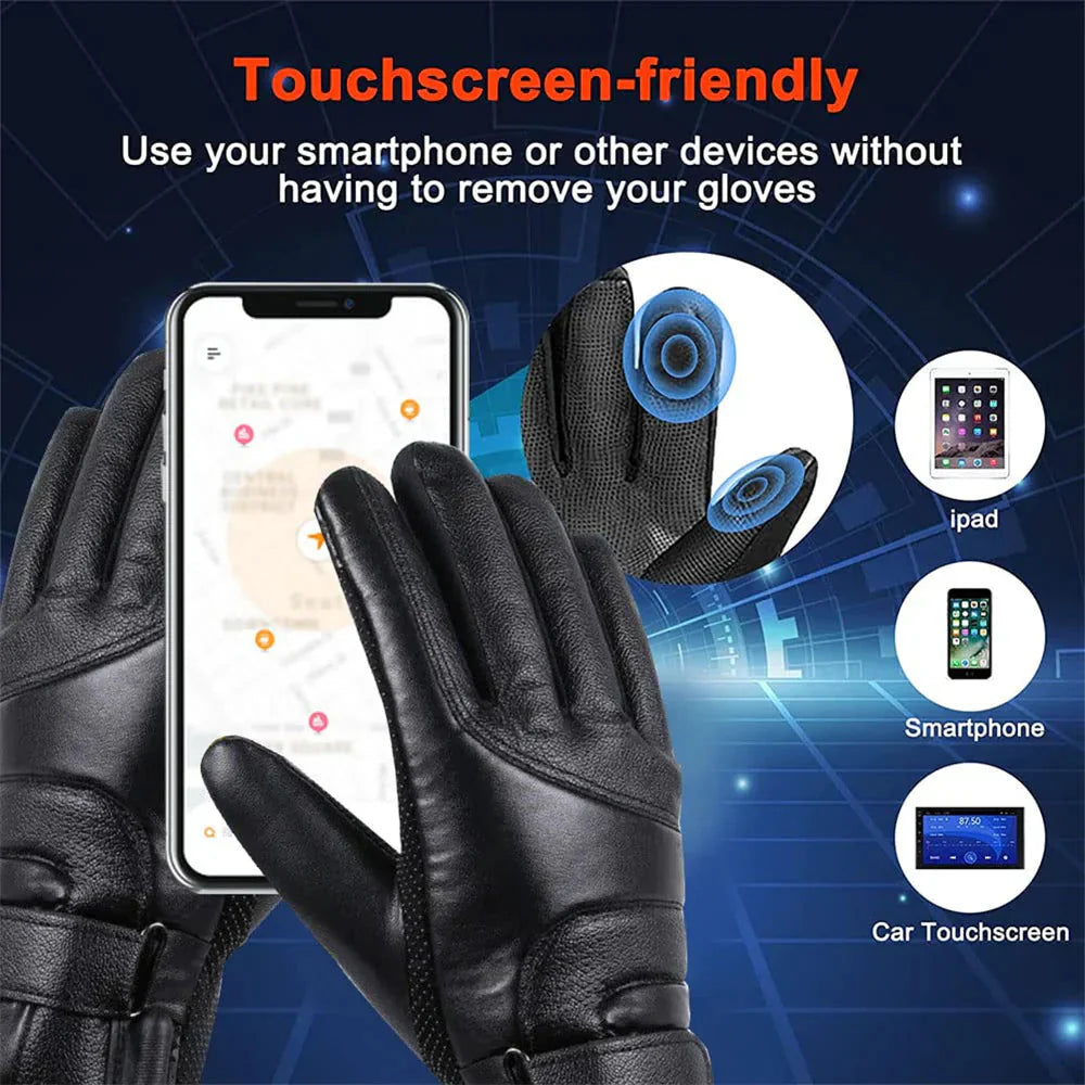 Electric USB Heated Gloves Winter Warming Thermal Ski Snow Hand Warm Windproof Anti Spier
