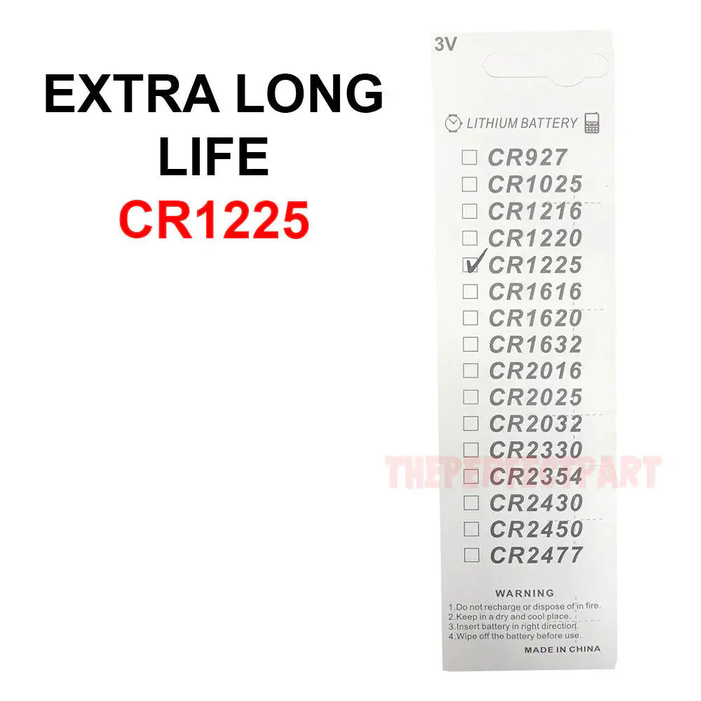 5 PCS New Lithium Battery 3V CR1225 /CR 1225 Button Cell Watch EXTRA LONG LIFE Anti Spier