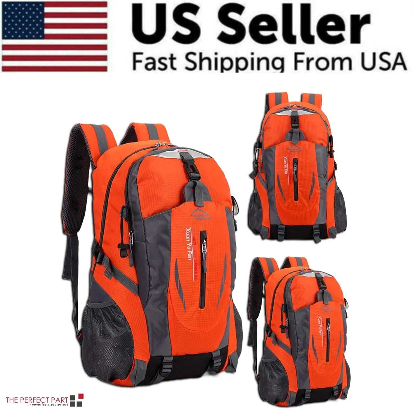 40L Men Women Travel Backpack Rucksack Camping Laptop Hiking School Book Bag USA Anti Spier