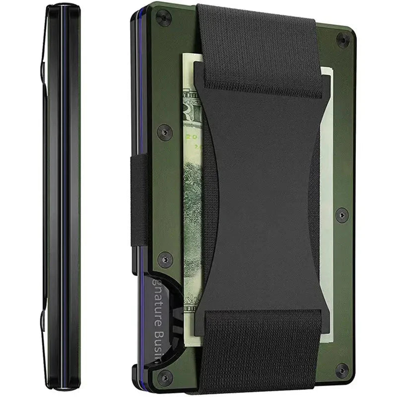New Metal Card Bag Carbon Fiber Wallet Wallet RFID Anti-theft Swiping Blocking Technology Anti Spier