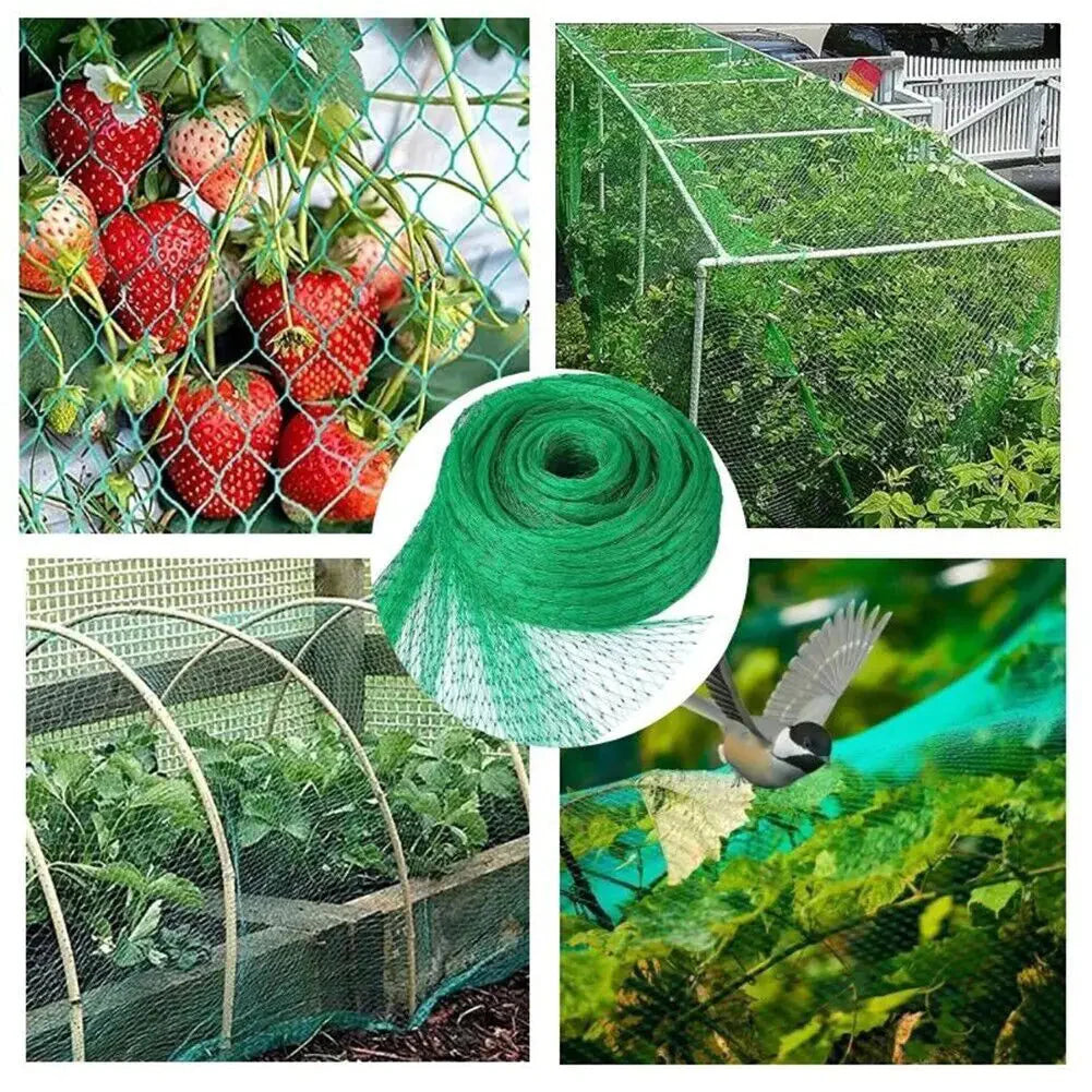 33FT Anti Bird Netting Pond Net Protection Tree Crops Plants Fruits Garden Mesh Anti Spier