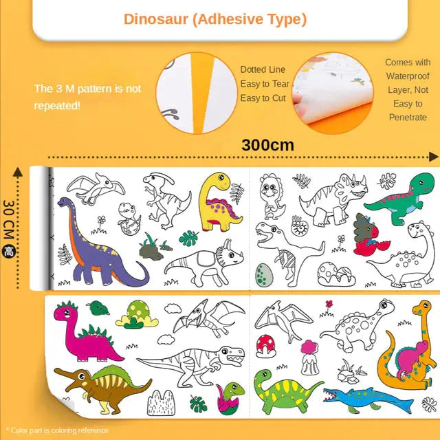 Coloring Paper Roll Graffiti Scroll Puzzle Toy Anti Spier